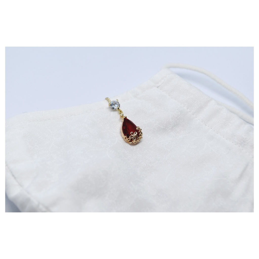 硝子どろっぷのマスククリップ 深紅