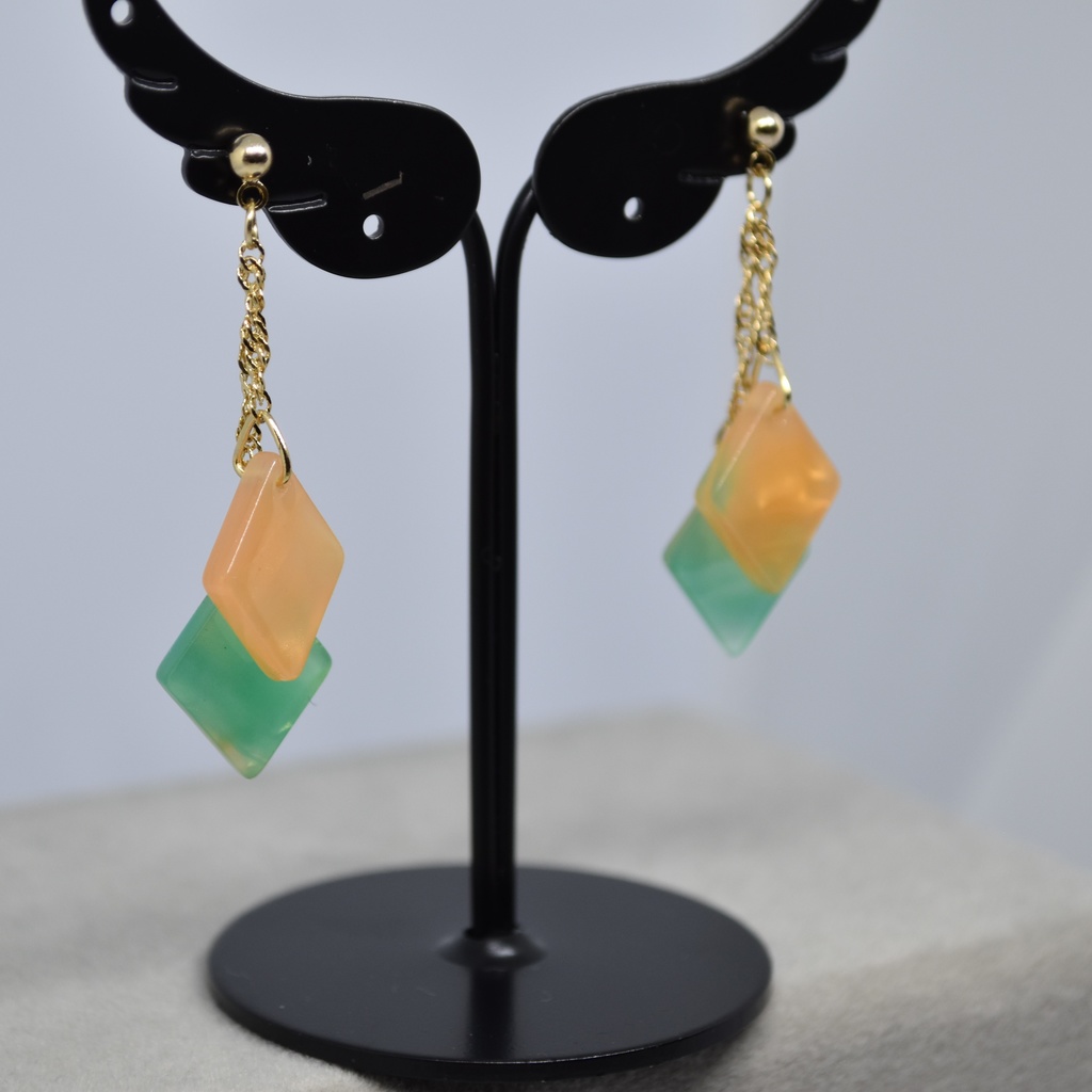 赤肉メロンのピアス/イヤリング(チャーム変更可)【レトロ喫茶シリヰズ】