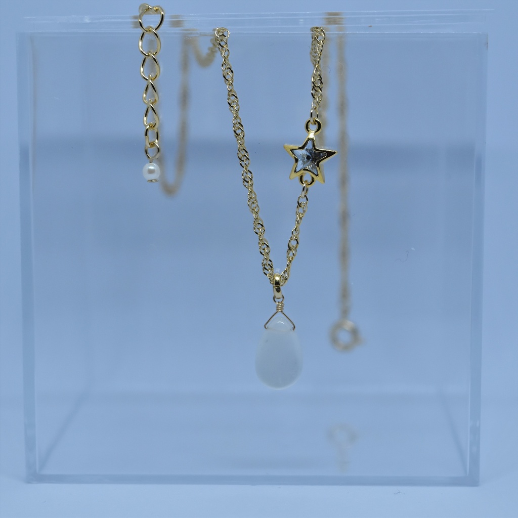 雪夜のペンダントセット(ペンダント・耳飾り)