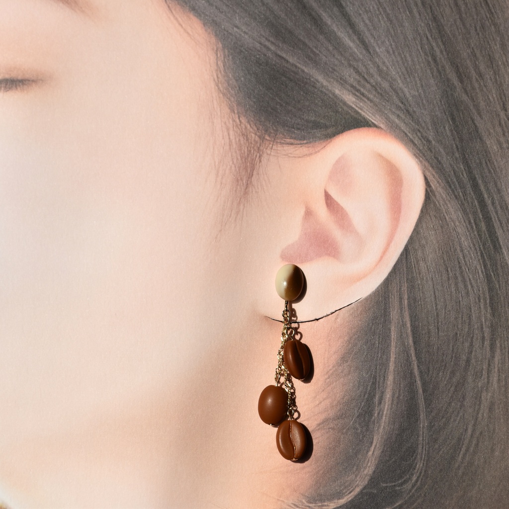 Bean to ”cafe au lait” イヤリング