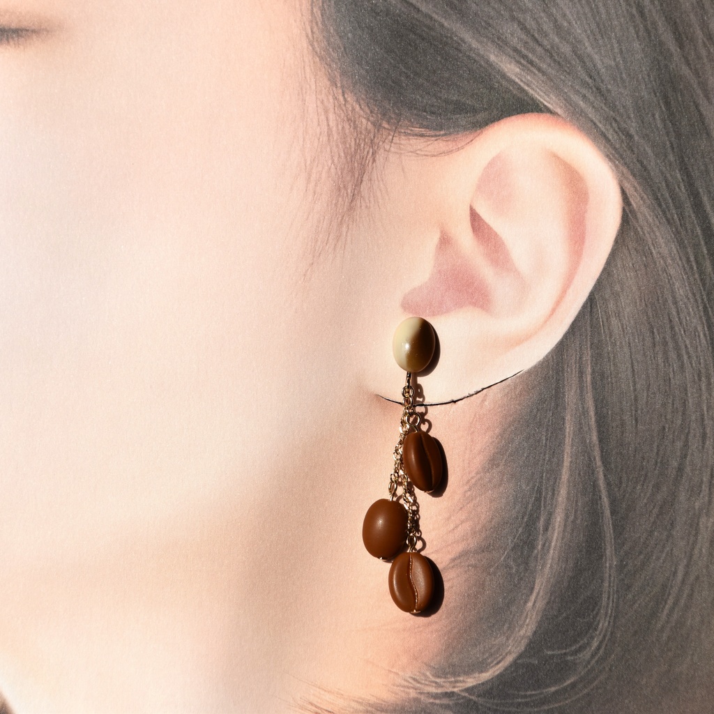 Bean to ”cafe au lait” イヤリング