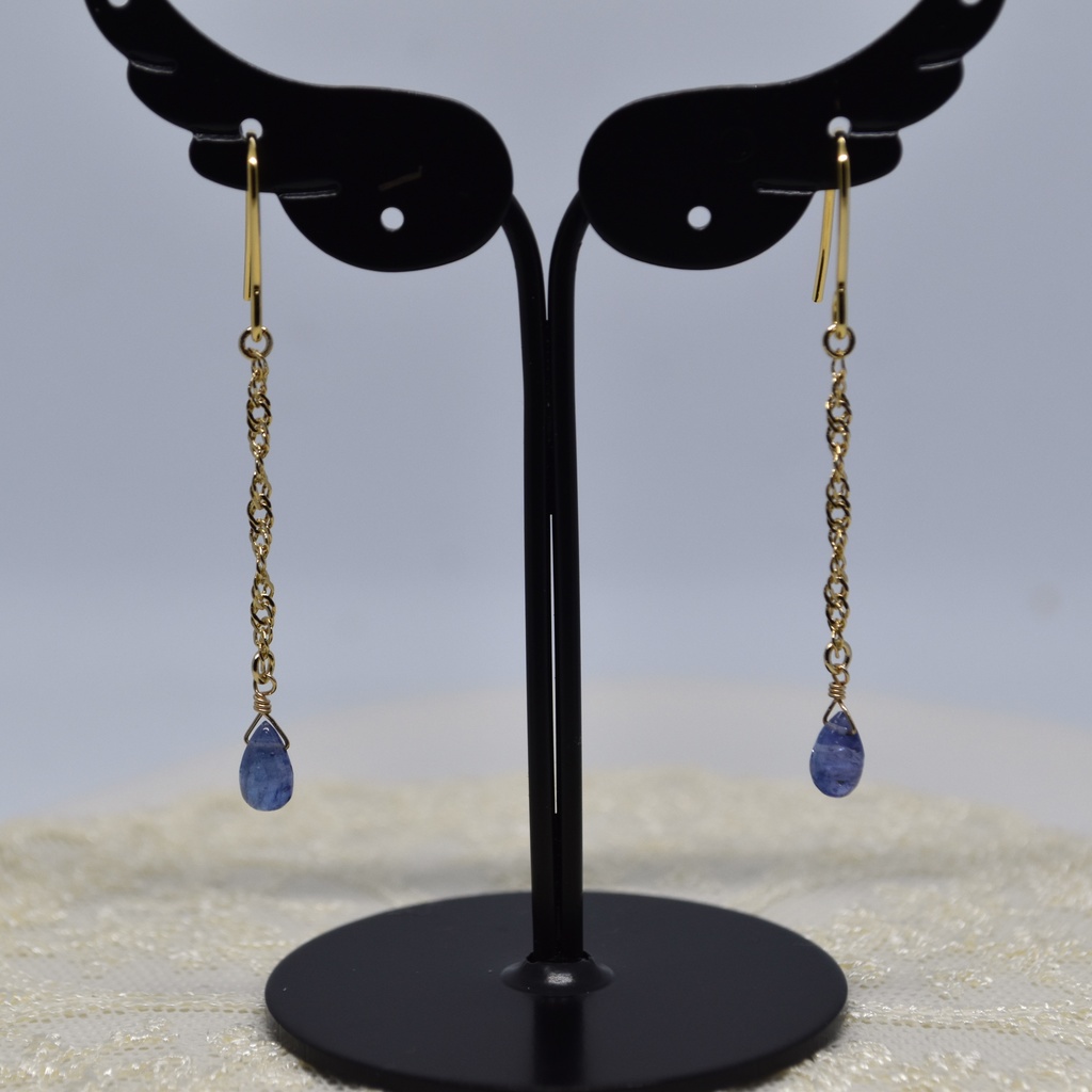 夜空色のペンダントセット(ペンダント・耳飾り)