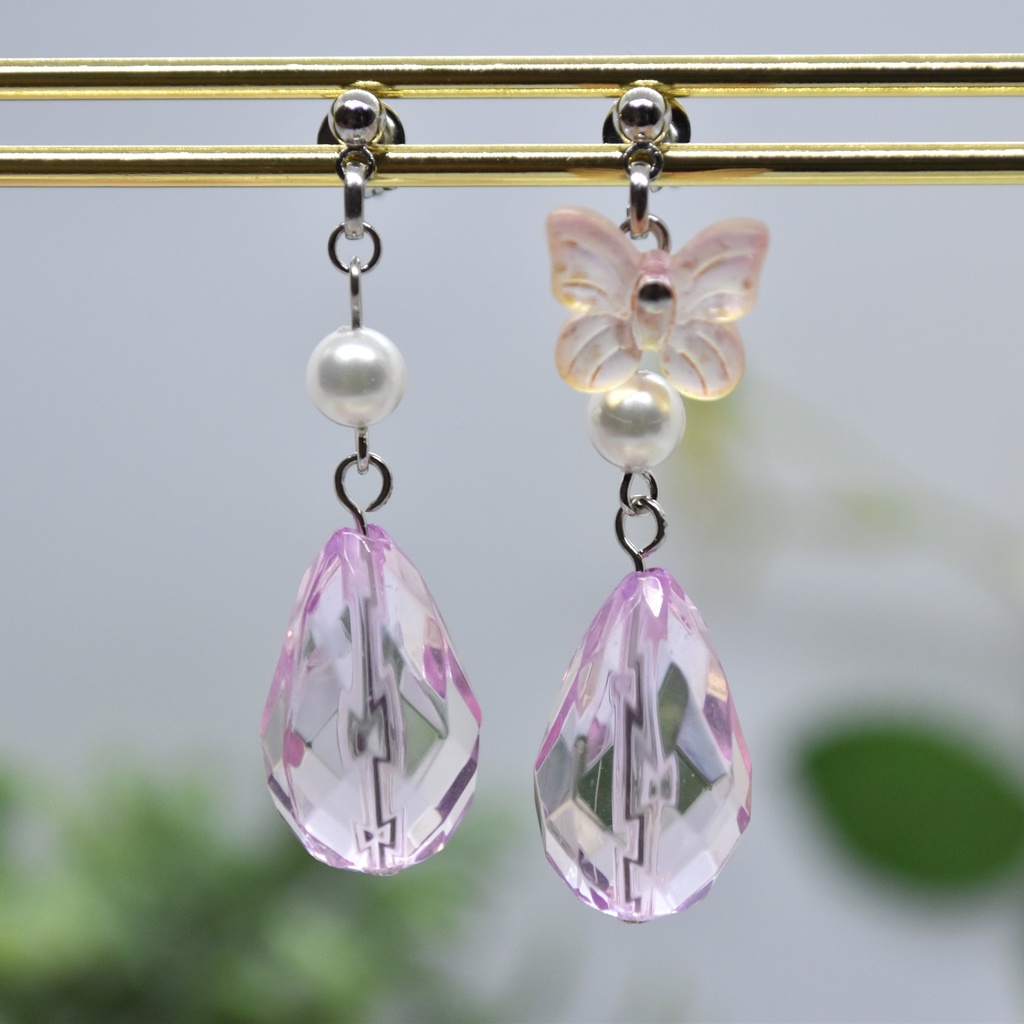 あわいの欠片の耳飾り(F:青紫~青)