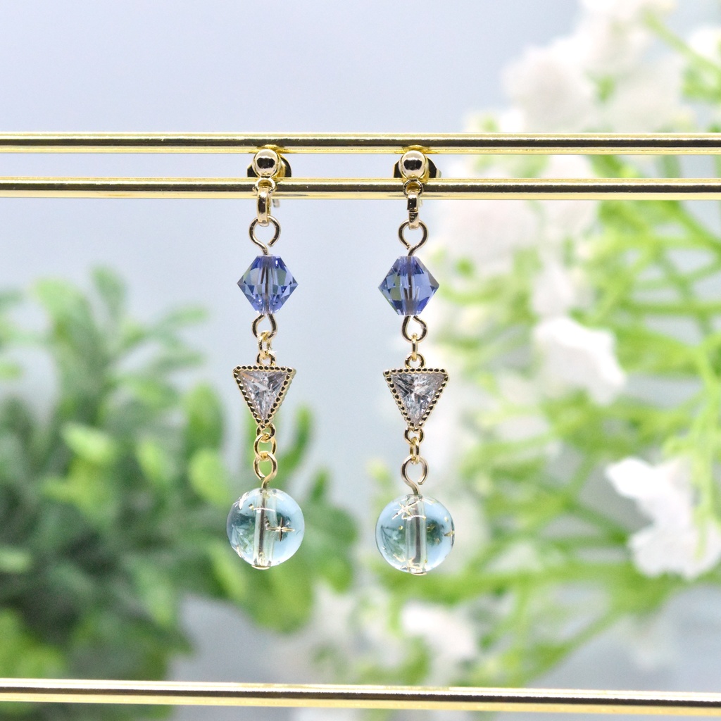 時紡ぐ二柱 アルジク・ニメーヤ【十二神イメージ ピアス/イヤリング 】