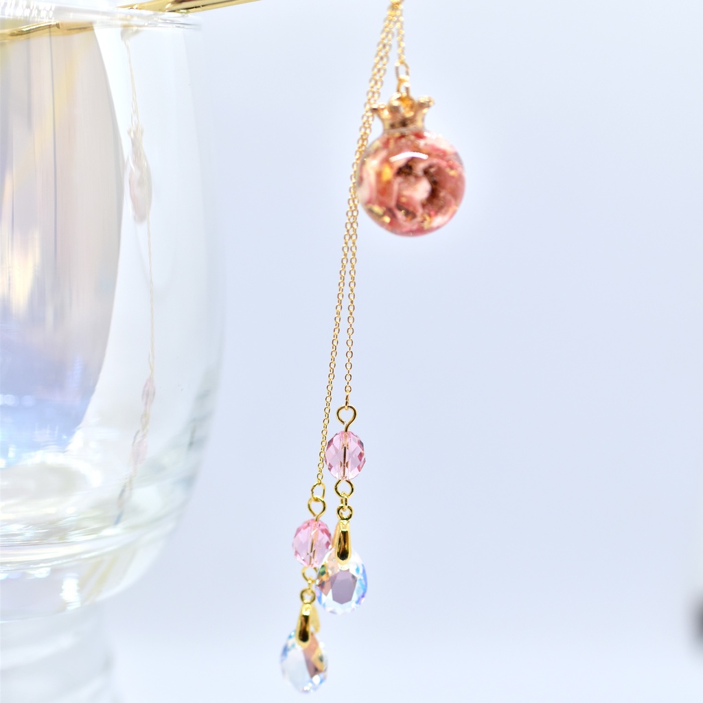 【Atelier petit Lotus様コラボ】Reine des fleurs かんざし・ピンク【再販予定なし】