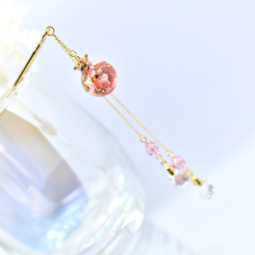 【Atelier petit Lotus様コラボ】Reine des fleurs かんざし・ピンク【再販予定なし】