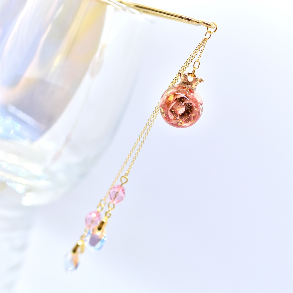 【Atelier petit Lotus様コラボ】Reine des fleurs かんざし・ピンク【再販予定なし】