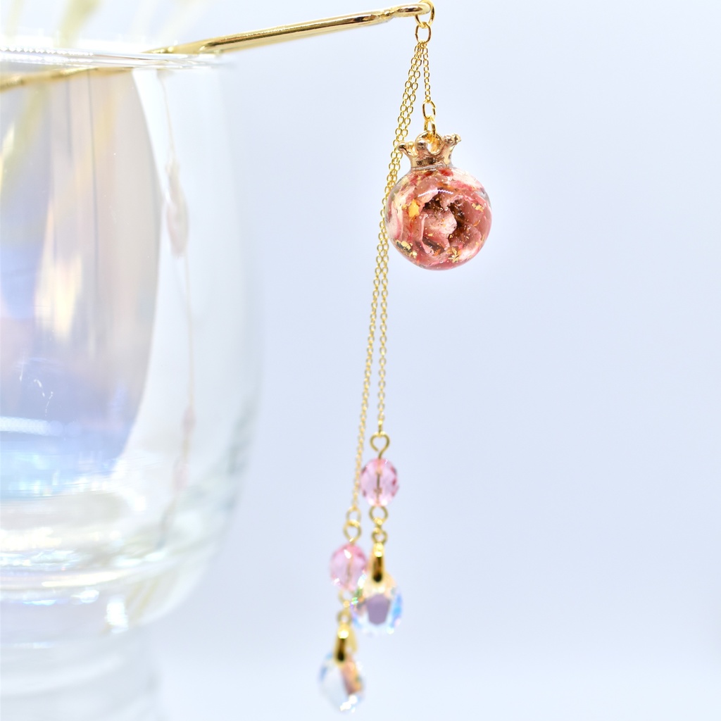 【Atelier petit Lotus様コラボ】Reine des fleurs かんざし・ピンク【再販予定なし】