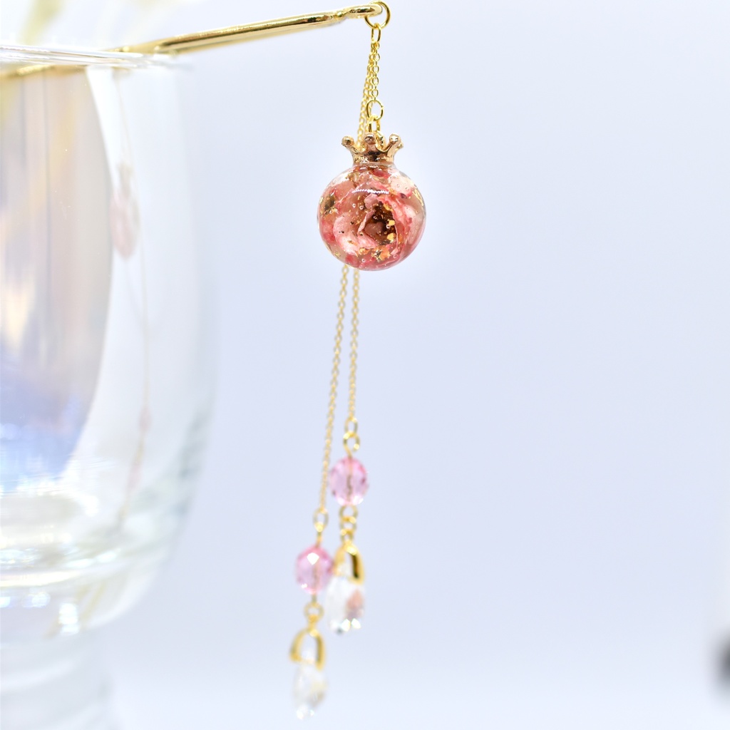 【Atelier petit Lotus様コラボ】Reine des fleurs かんざし・ピンク【再販予定なし】