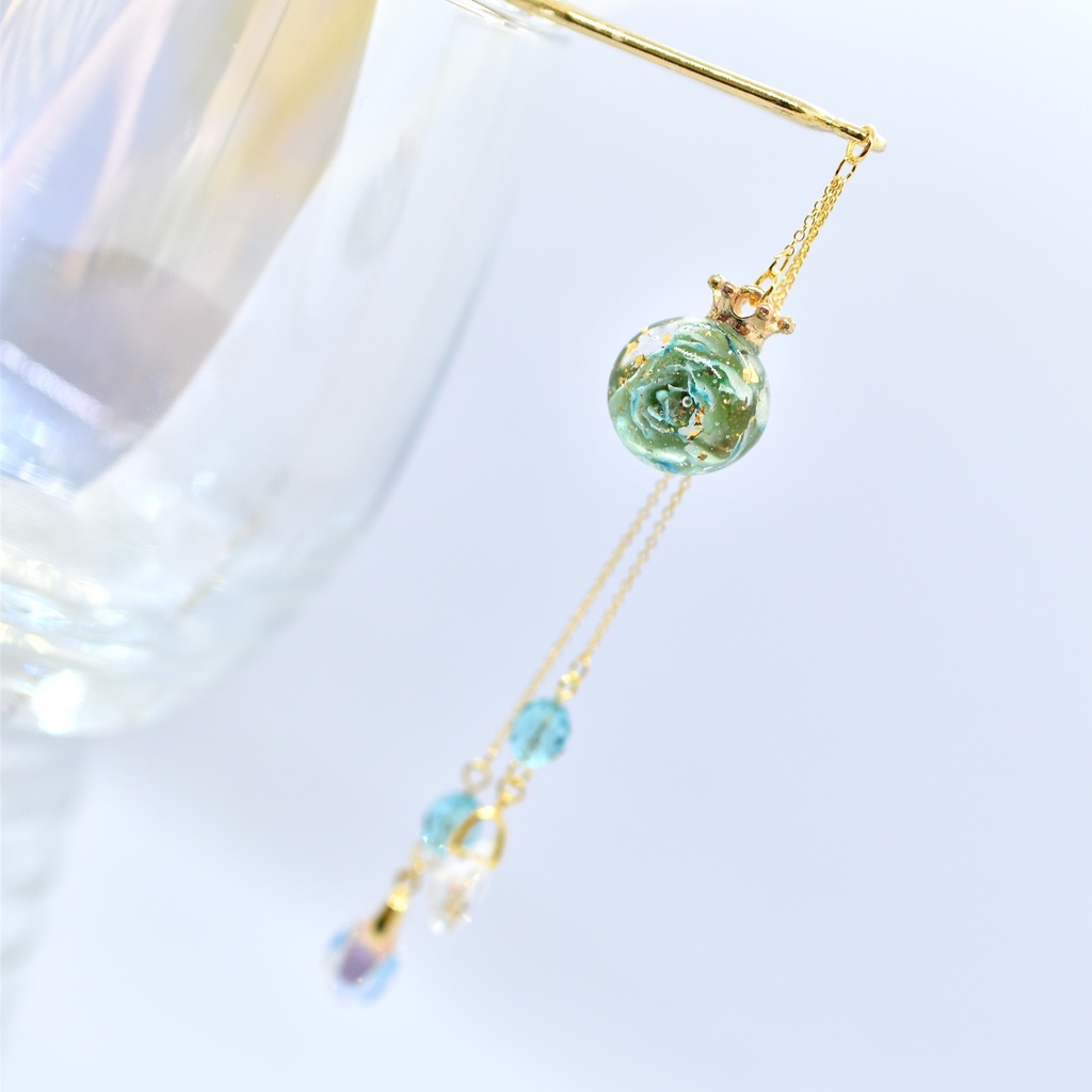 【Atelier petit Lotus様コラボ】Reine des fleurs かんざし・ブルー【再販予定なし】