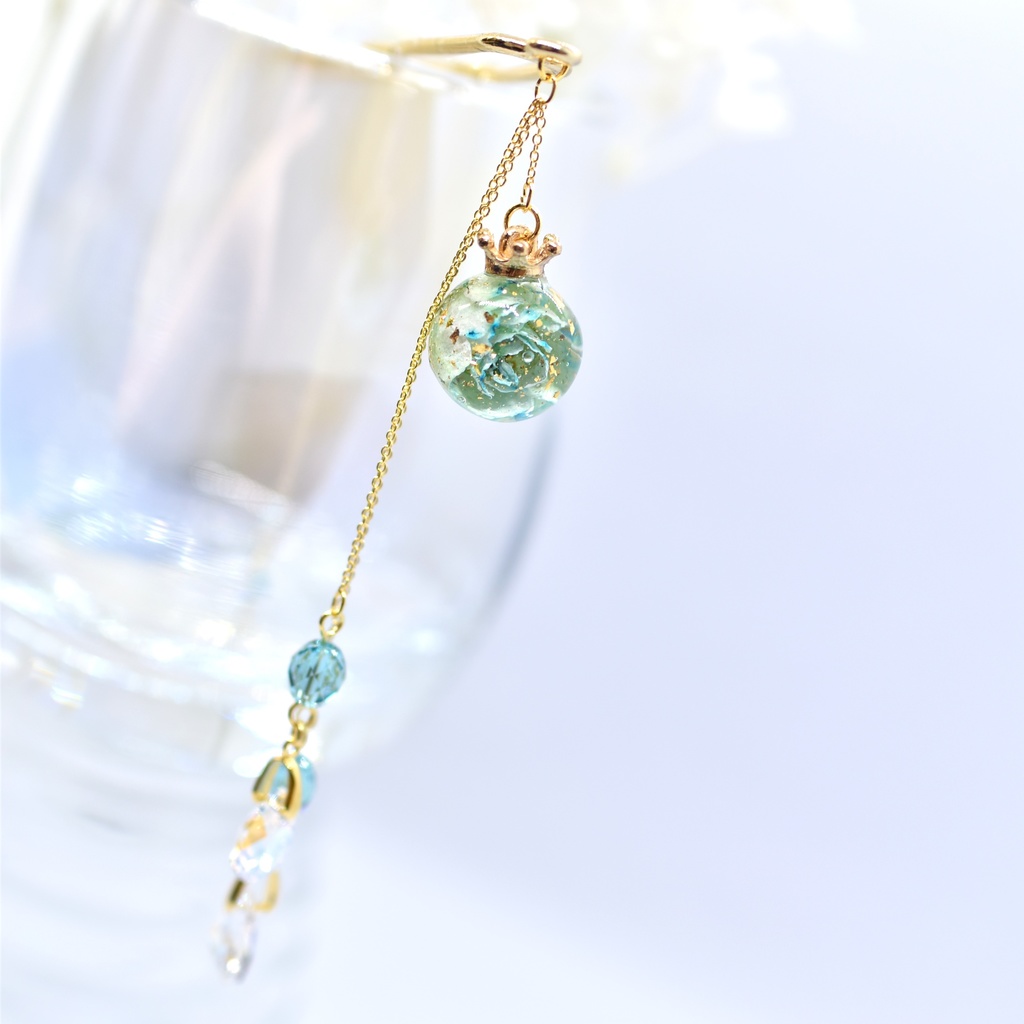 【Atelier petit Lotus様コラボ】Reine des fleurs かんざし・ブルー【再販予定なし】