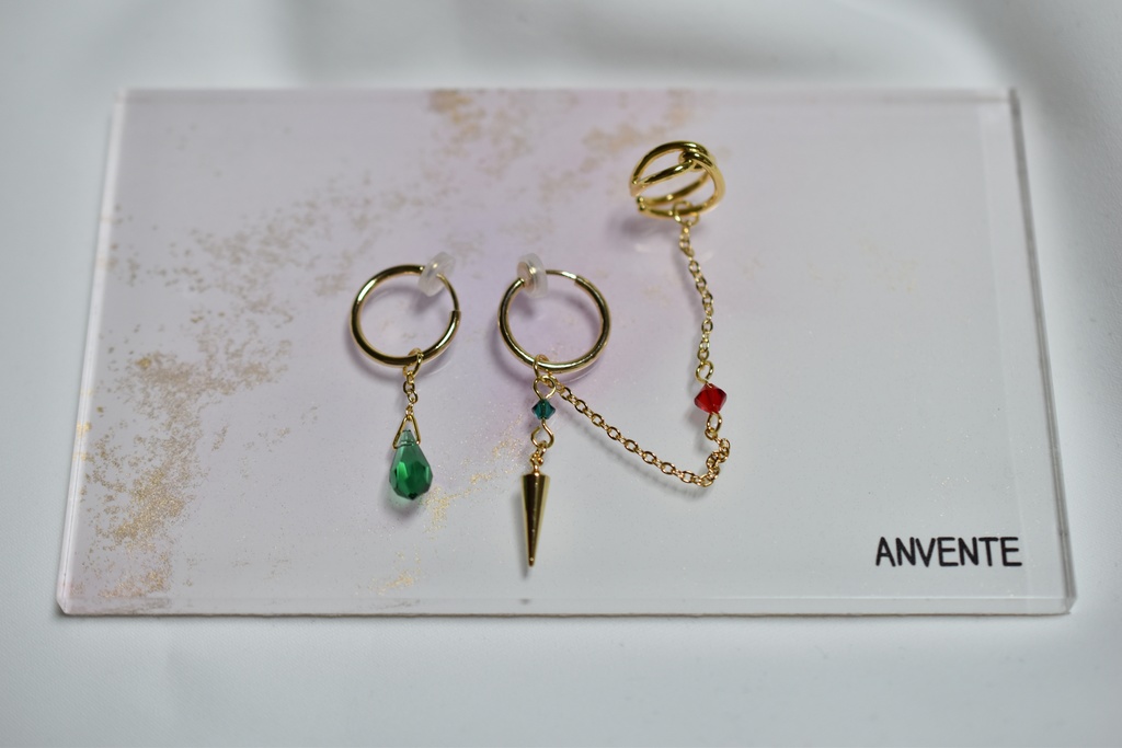 【受注制作】ライトモチーフ イヤーカフ連結 ピアス/イヤリング