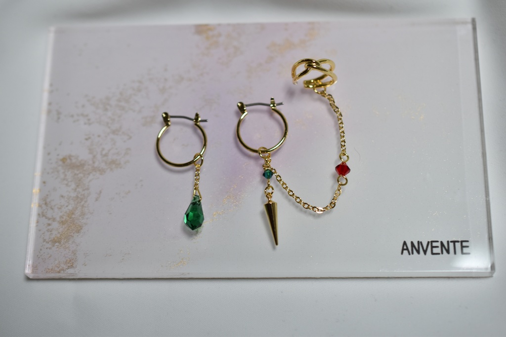 【受注制作】ライトモチーフ イヤーカフ連結 ピアス/イヤリング