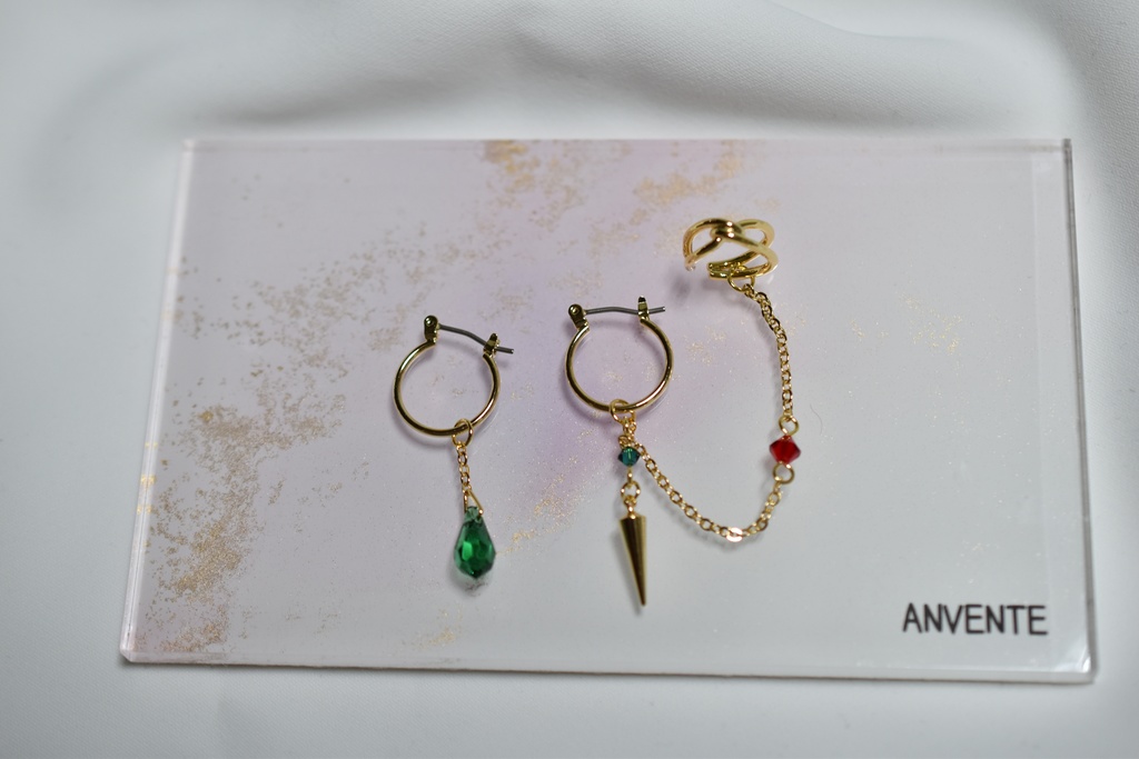 【受注制作】ライトモチーフ イヤーカフ連結 ピアス/イヤリング