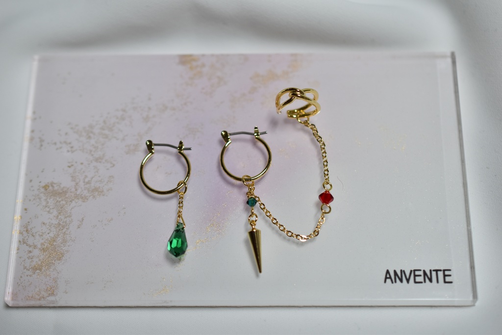 【受注制作】ライトモチーフ イヤーカフ連結 ピアス/イヤリング