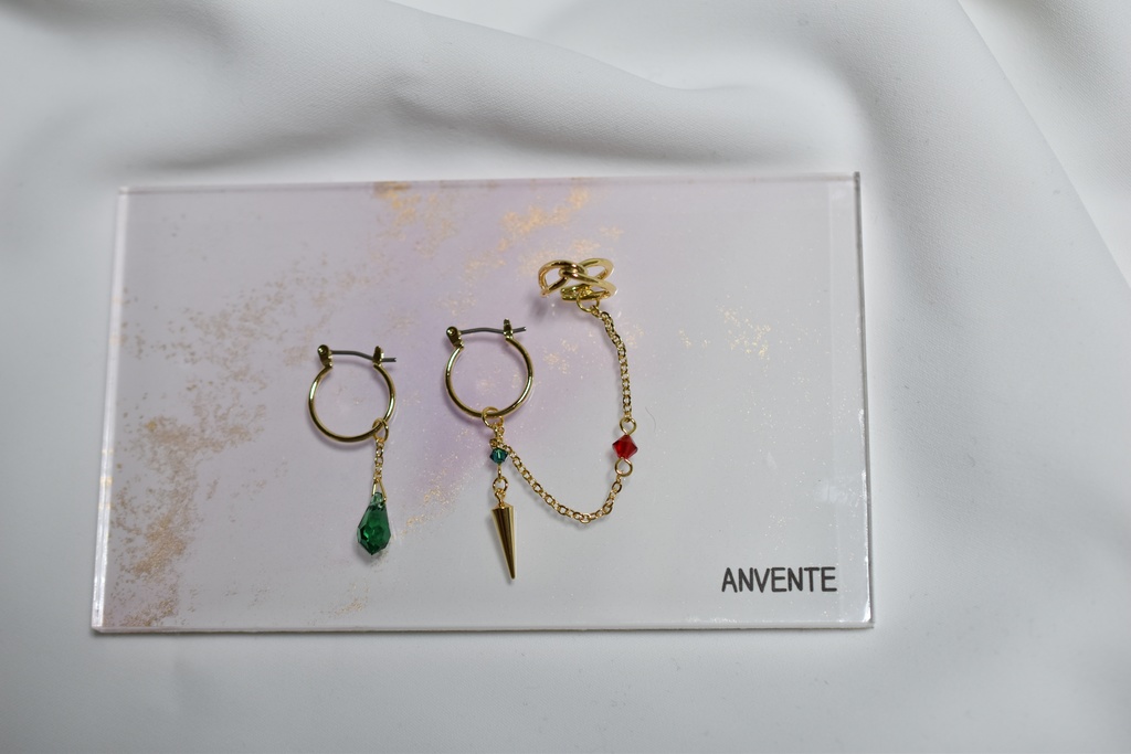 【受注制作】ライトモチーフ イヤーカフ連結 ピアス/イヤリング