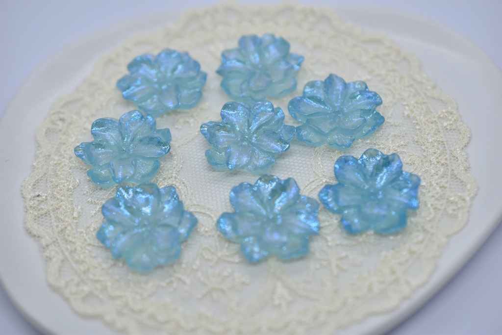 【再販不可】エルピスの花(キャンディブルー) イメージピアス・イヤリング