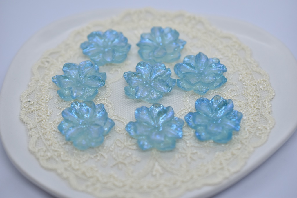 【再販不可】エルピスの花(キャンディブルー) イメージピアス・イヤリング