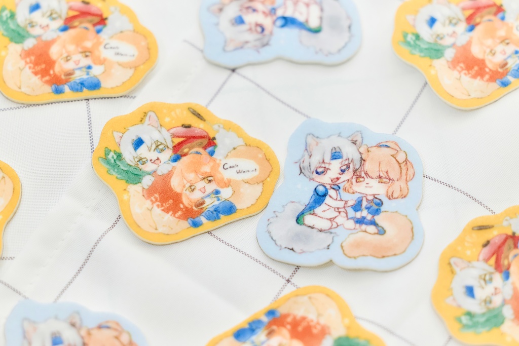 ⚠️画像黄色の方です　フェルトステッカー　2人でカレー作り♪