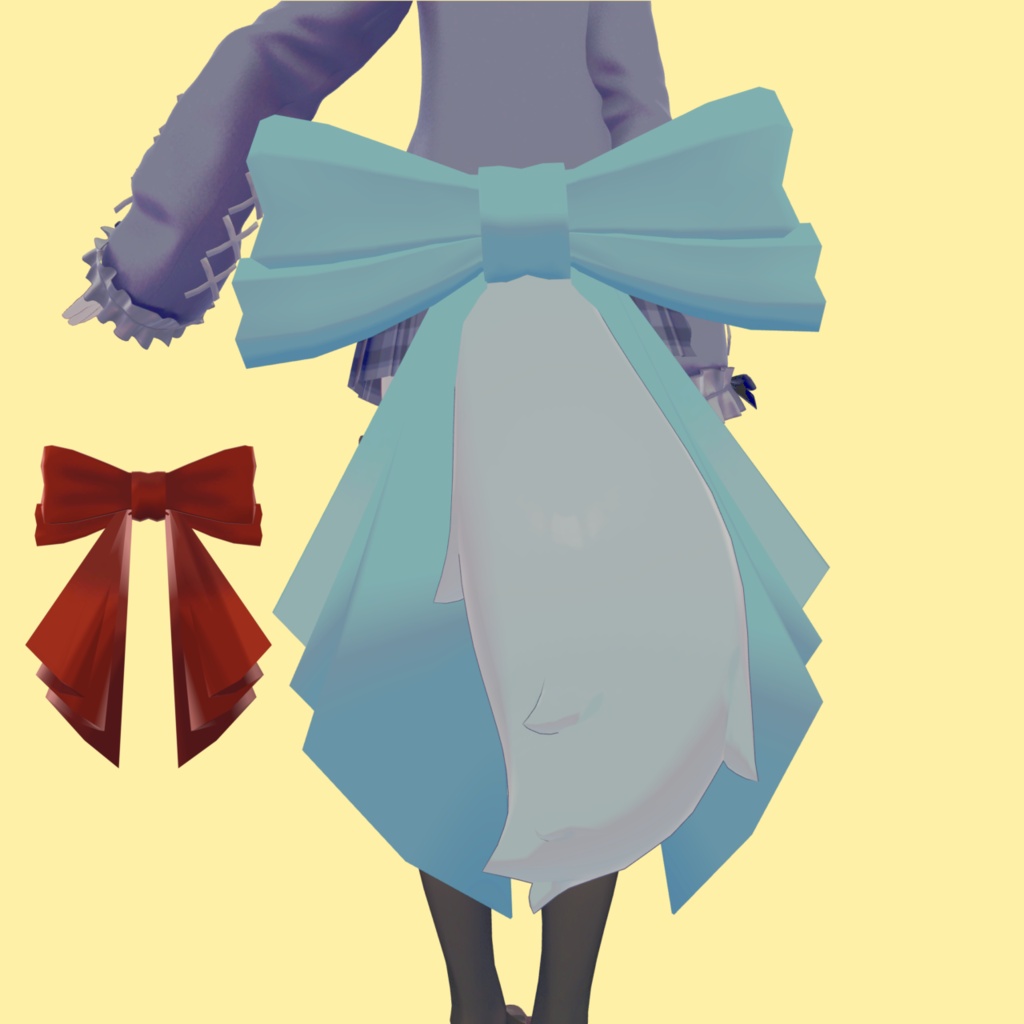 リボンまとめ🎀髪や服につけて華やかに!【3Dアクセサリー】