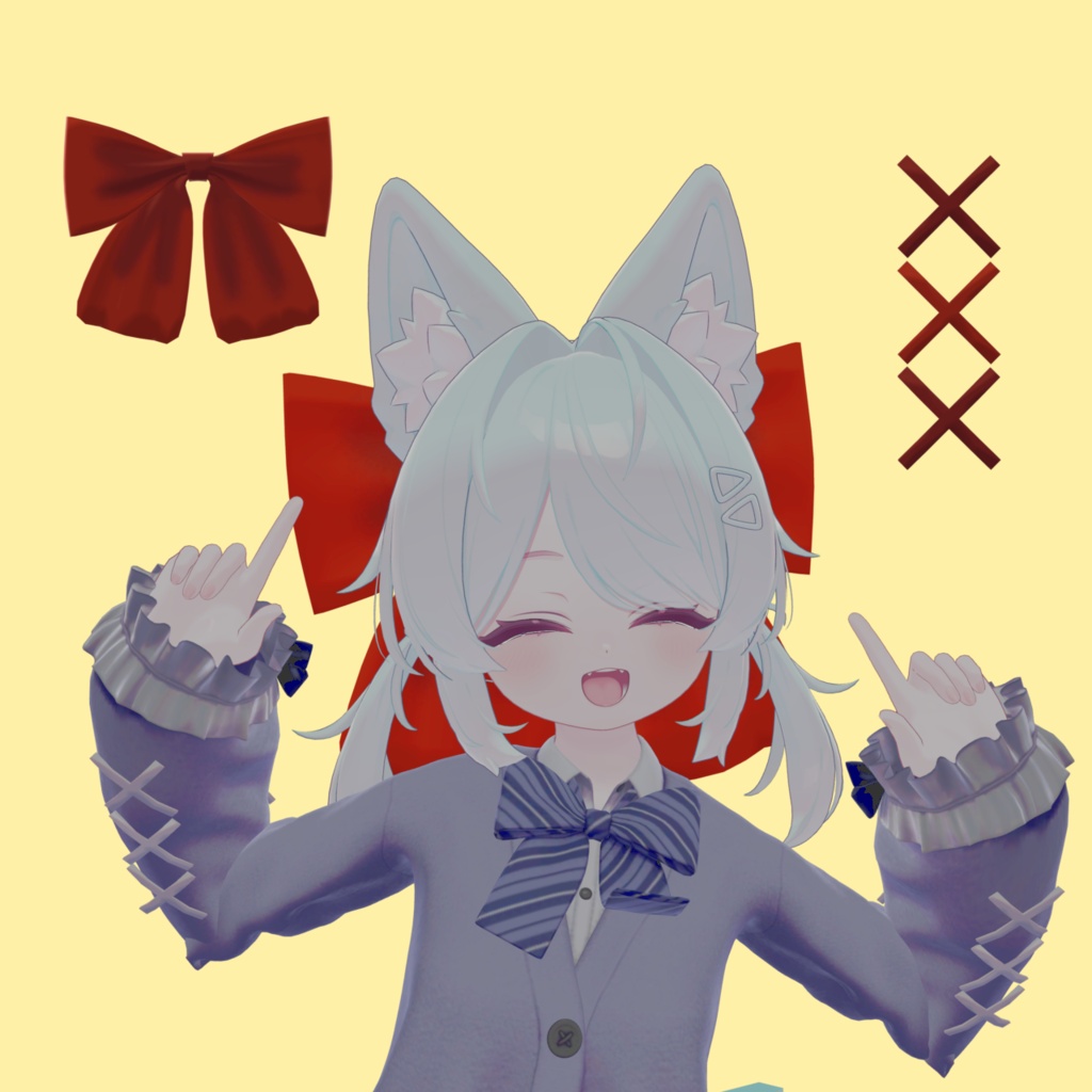 リボンまとめ🎀髪や服につけて華やかに!【3Dアクセサリー】