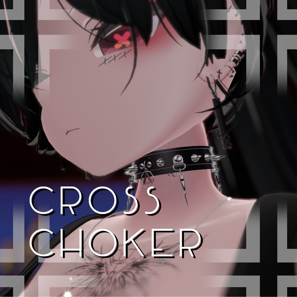 Cross Choker【VRChat想定】