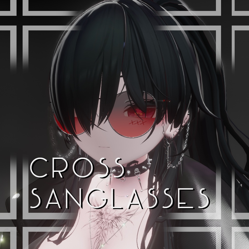 Cross　Sanglasses【VRChat想定】