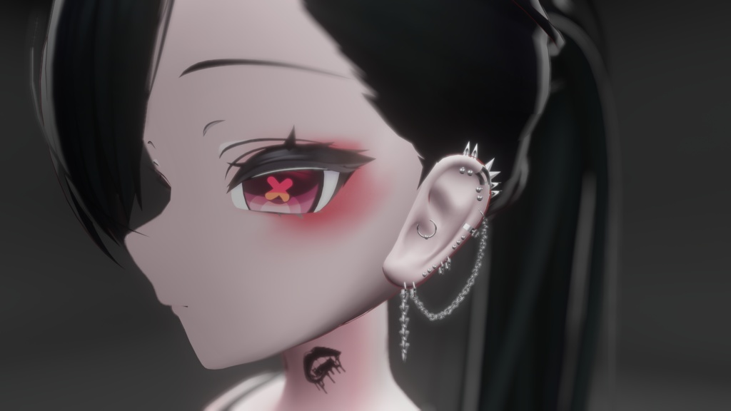 【MA対応】Rugged earrings 4アバター対応【VRChat想定】