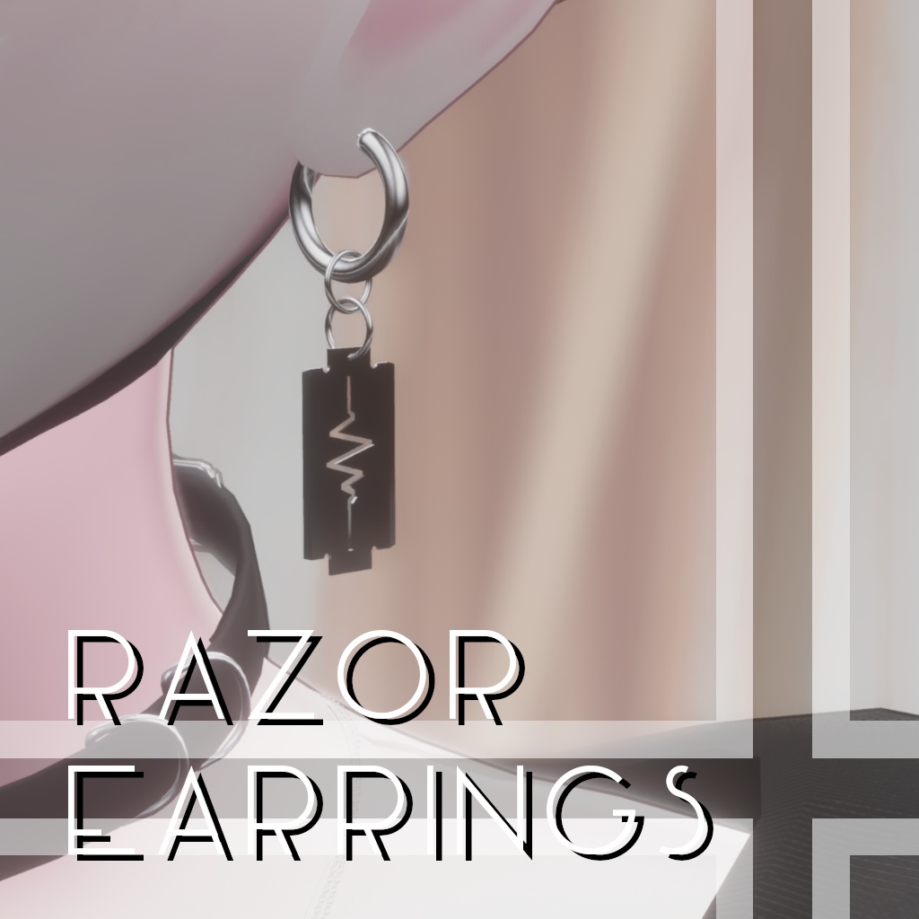 🎁SALE 🎁 【MA対応】RAZOR earrings【VRChat想定】