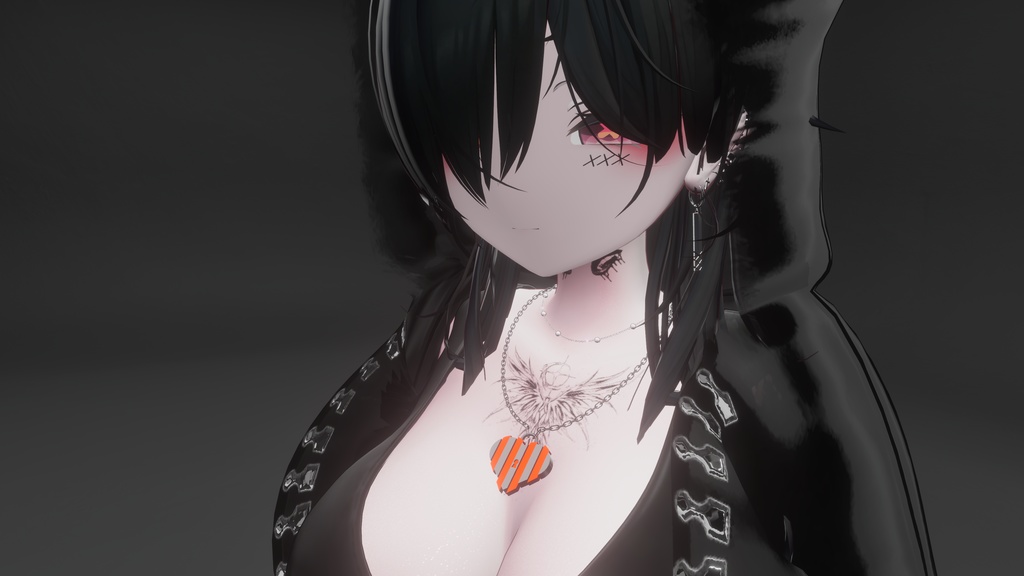 🎁SALE 🎁【MA対応】Heart LockNecklace【VRChat想定】