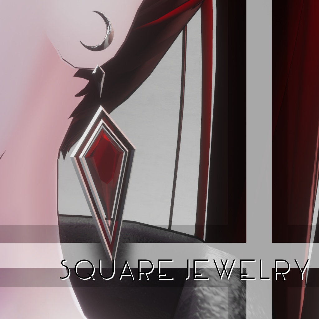 🎁SALE 🎁【MA対応】square jewelry【VRChat想定】