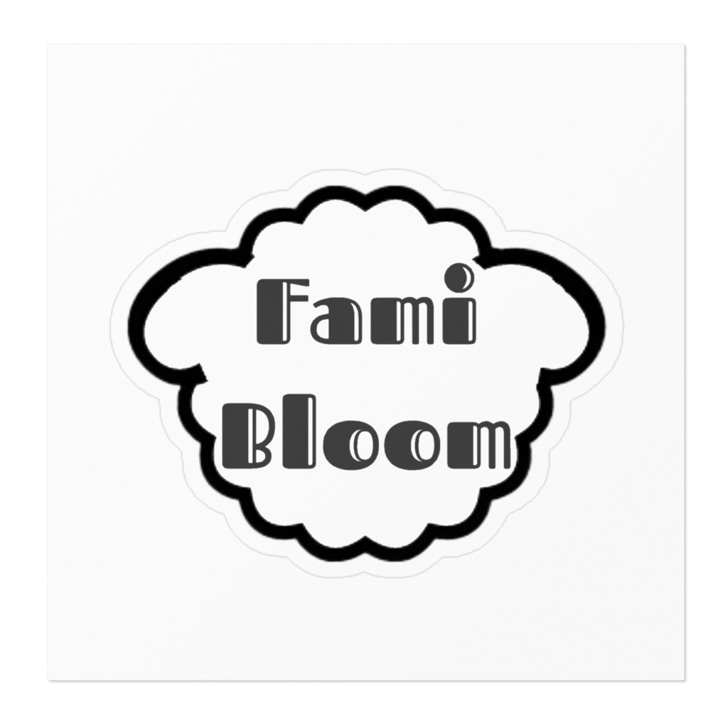 ふぁみぶるロゴ入り ひつじステッカー