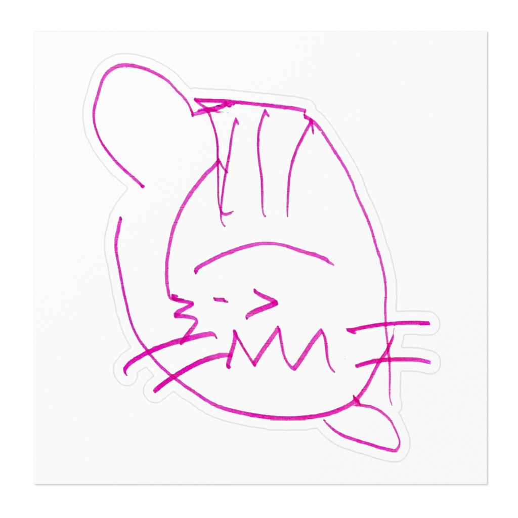 亀みたいになっちゃったステッカー