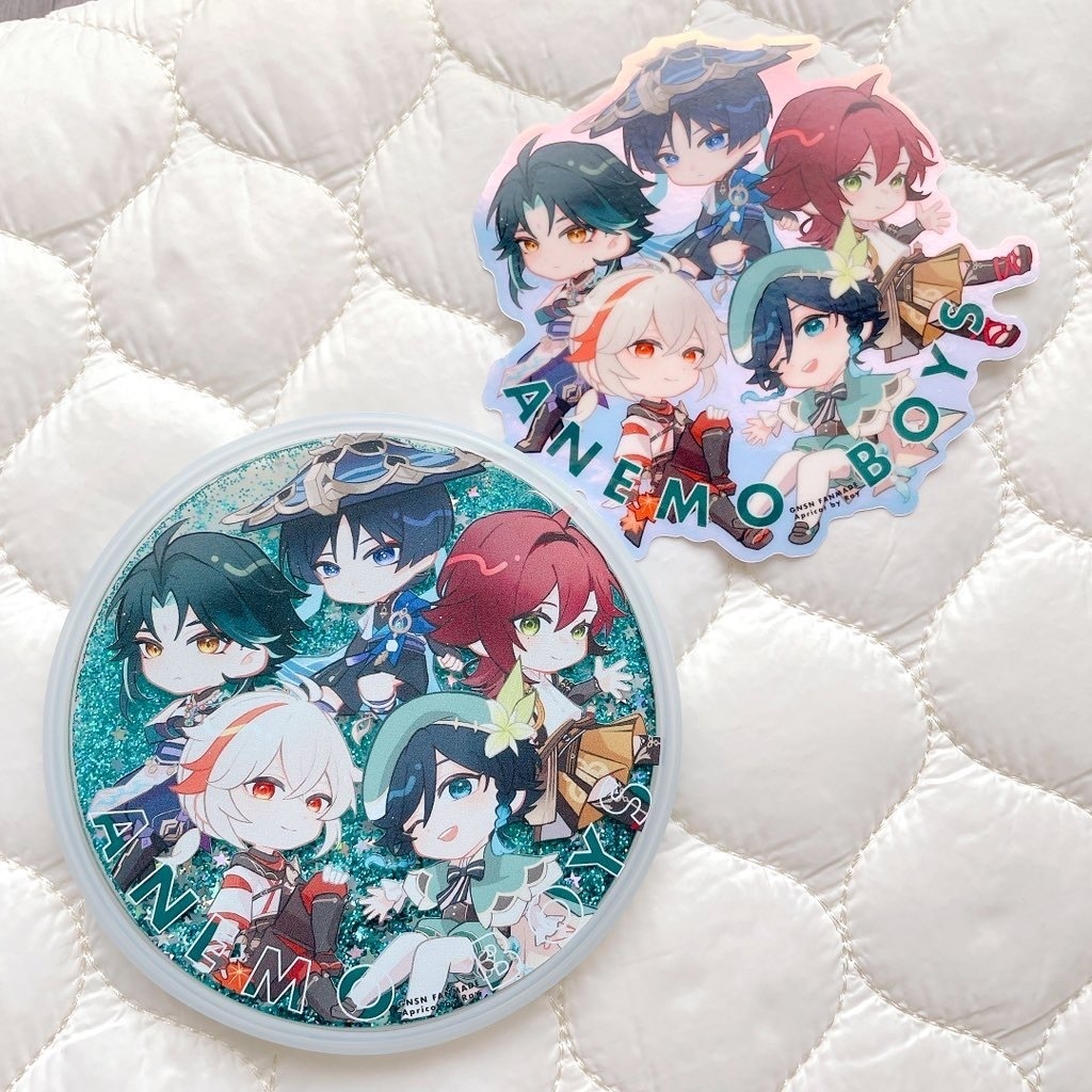 風男子グリッターコースター&オーロラステッカー/アクキーセット