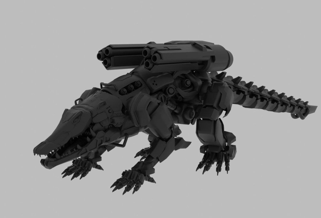 Mech Crocodile Blender file