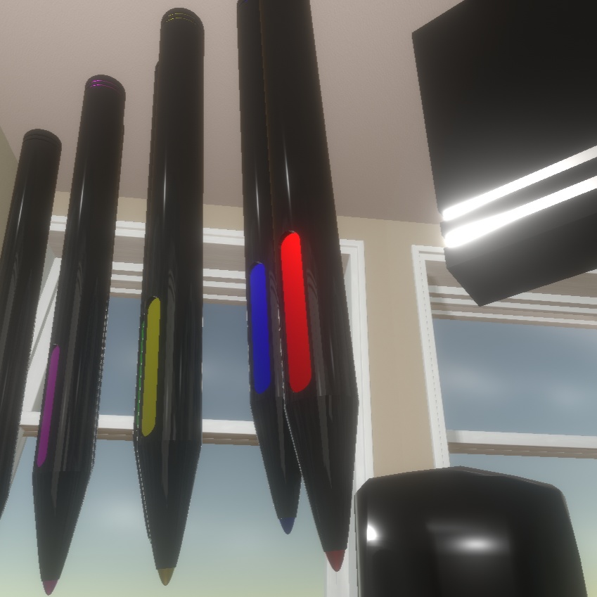 【VRChat想定】ペンと消しゴムと台