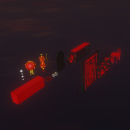【VRChat想定】中華っぽいセット【無料】