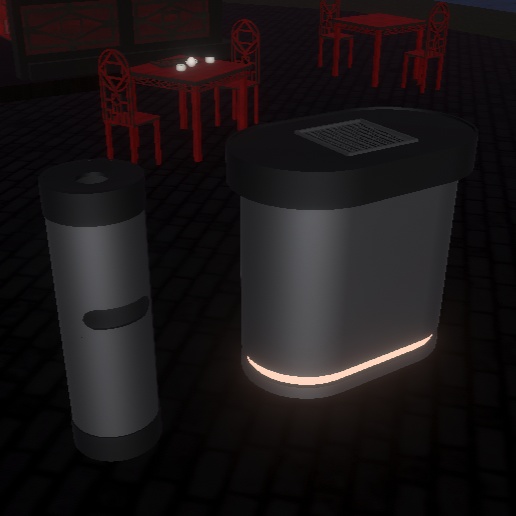 【VRChat想定】大型灰皿２点【無料】