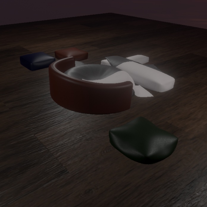 【VRChat想定】クッションとペンダントライトのセット