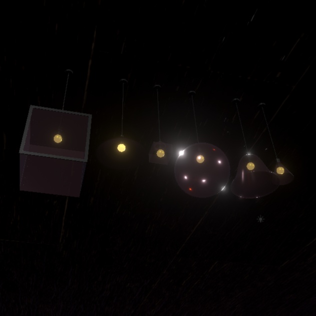 【VRChat想定】クッションとペンダントライトのセット