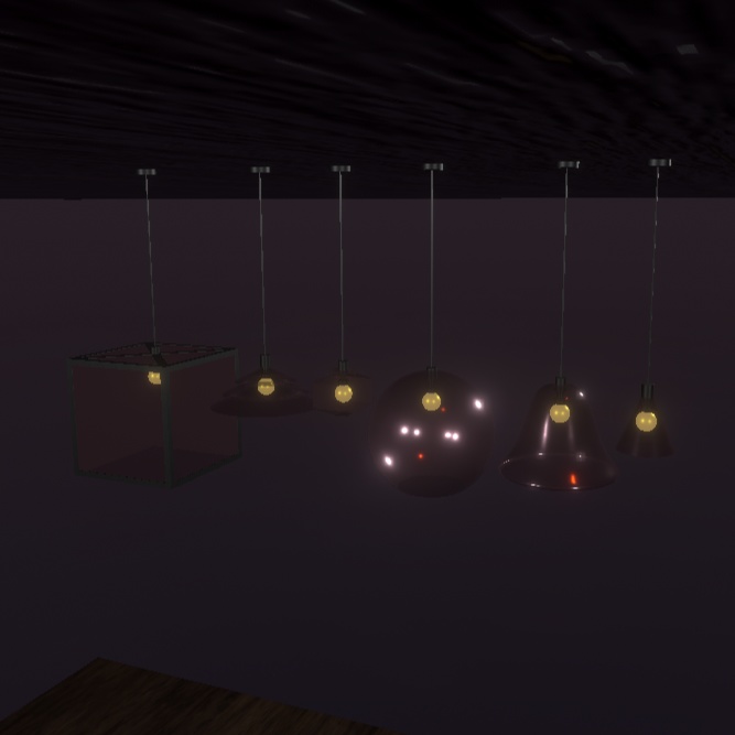 【VRChat想定】クッションとペンダントライトのセット