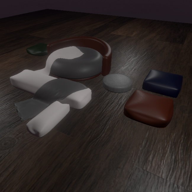 【VRChat想定】クッションとペンダントライトのセット
