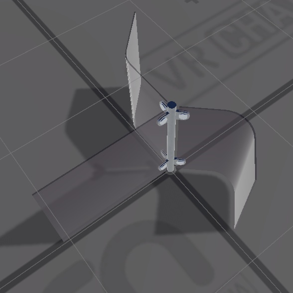 【VRC想定】連結・角度 自由自在ガラス柵