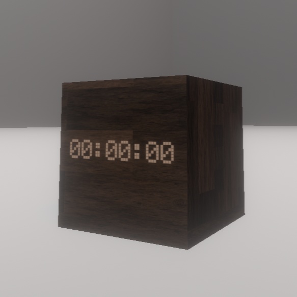 【VRC想定】ギミックで動くベッドミラー付き置時計【UDON】