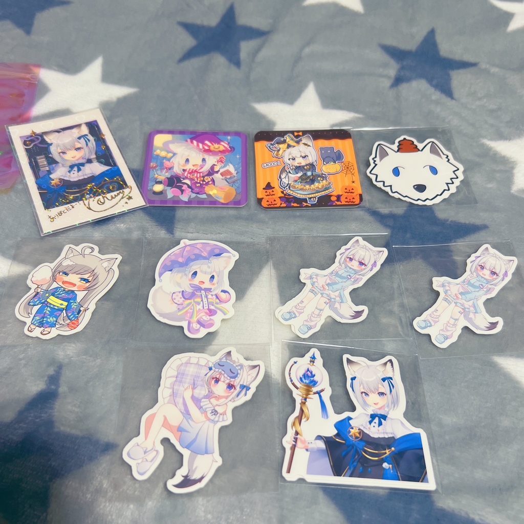 【５セット限定】チェキ付き白狼るるシールセット