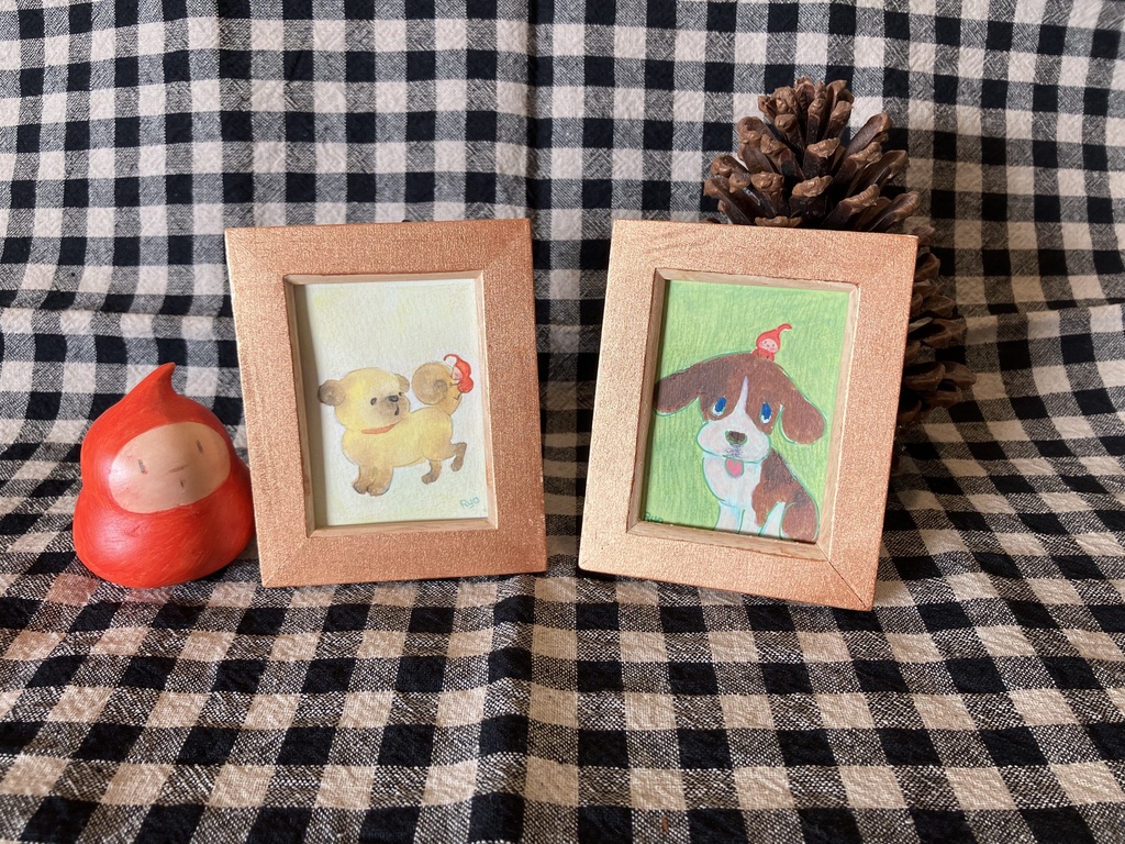 【オーダー絵】あなたのお家のラブ💖な存在とリョコミンの絵を描くよ!🌟おまけつき