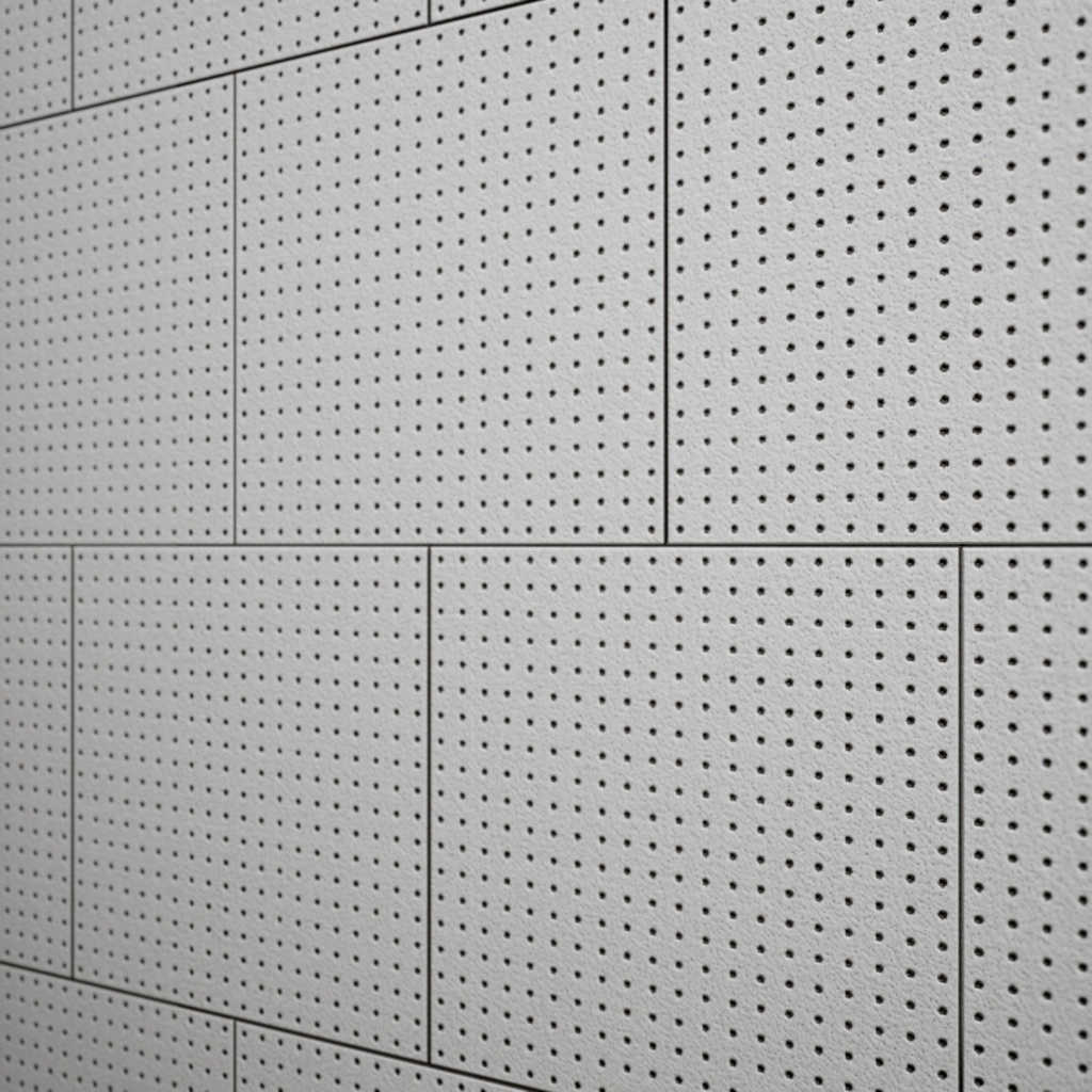 【3Dモデル/シームレステクスチャ】音楽室の壁:有孔ボード