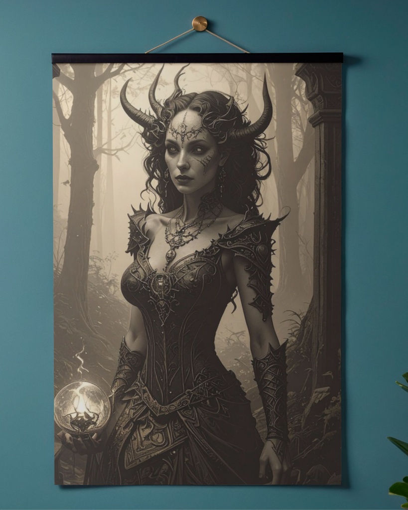 「森の闇の魔女」 /【Printable Art】Dark Forest Witch Goddess