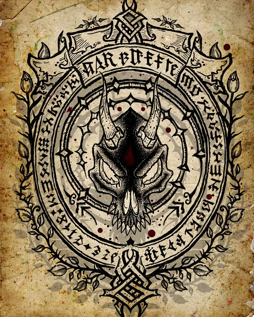 「ゴシック秘教の紋章」/【Printable Art】Emblem of Gothic Esotericism