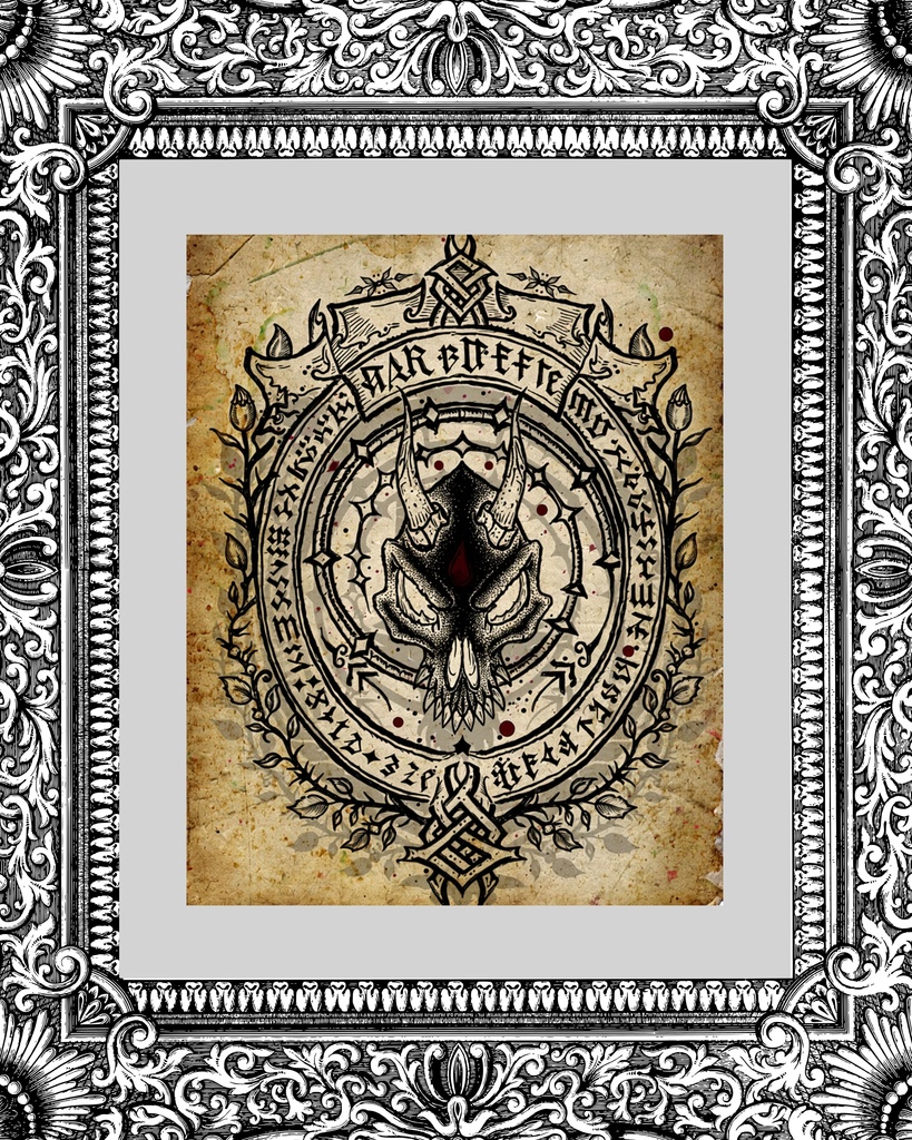 「ゴシック秘教の紋章」/【Printable Art】Emblem of Gothic Esotericism